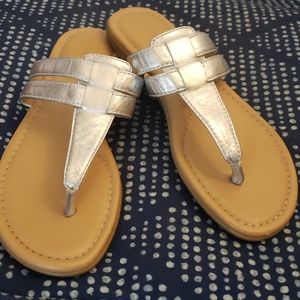 Silver Rockport Sandals